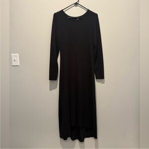 Ann Taylor Black Long Sleeve Maxi Dress